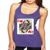 ALLNTRENDS Couple Tank Tops Queen and King Cards Valentine's Day Love T Shirt (Women's L Men's XL, Purple) view 3