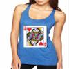 ALLNTRENDS Couple Tank Tops Queen and King Cards Valentine's Day Love T Shirt (Women's S Men's XL, Royal Blue) view 3