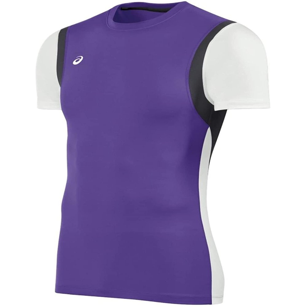 ASICS Men's Enduro Shorts Sleeve Top, Purple/White, X-Small