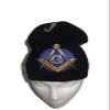 AES Black Mason Masonic Symbol Embroidered Acrylic Snow Cap Beanie Skull Cap view 1