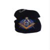 AES Dark Navy Blue Mason Masonic Gold Symbol Snow Cap Beanie Skull Cap view 1