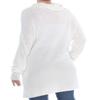 Bar III | Zipper-Trim Turtleneck Sweater | Washed White | XS view 2