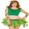 Rubie's DC Superheroes Poison Ivy Adult Long Sleeve Crop Top view 1