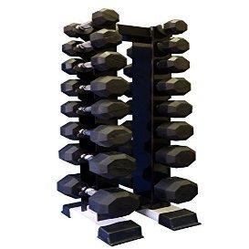 Ader Rubber Dumbbell Set- 8 Pairs (3,5,8,10,12,15,20,25+ RACK)