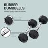 Ader Rubber Dumbbell Set- 8 Pairs (3,5,8,10,12,15,20,25+ RACK) view 2