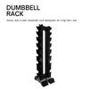 Ader Rubber Dumbbell Set- 8 Pairs (3,5,8,10,12,15,20,25+ RACK) view 3