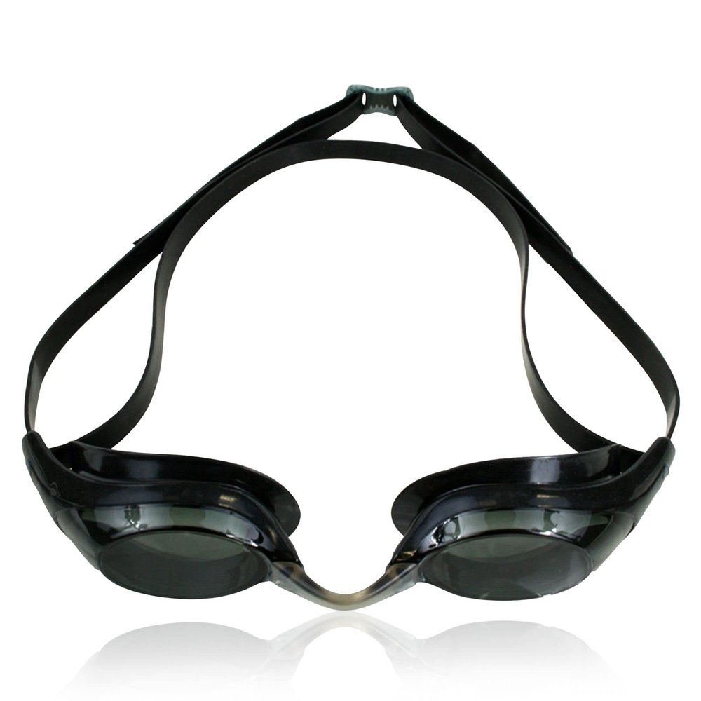 Water Gear Vector Metallic Anti-Fog Swim Goggles - Less Glare & UV Protection Lenses (Smoke)