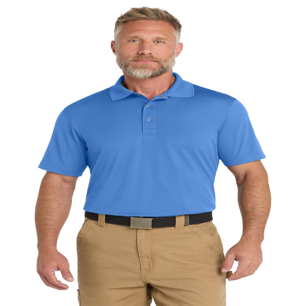 CornerStone Unisex Micropique Gripper Polo, Blue Lake, X-Small