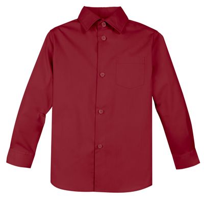 Spring Notion Big Boys' Long Sleeve Dress Shirt 5 Red