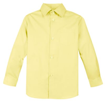 Spring Notion Big Boys' Long Sleeve Dress Shirt 7 Yellow