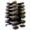 Ader Octagon Rubber Dumbbell Sets 6 Pairs 5,10,15, 20, 25, 30 w/Rack view 1