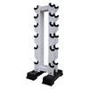Ader Octagon Rubber Dumbbell Sets 6 Pairs 5,10,15, 20, 25, 30 w/Rack view 2