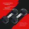 Ader Octagon Rubber Dumbbell Sets 6 Pairs 5,10,15, 20, 25, 30 w/Rack view 3