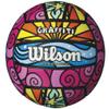 Wilson Sporting Goods Graffiti Volleyball- Pink/Blue/Yellow,1 Pack - OS,WTH46341B view 1