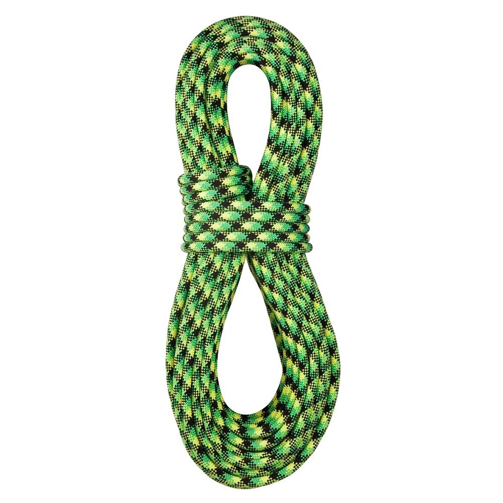 BlueWater Ropes 10.5mm Accelerator Standard Dynamic Single Rope (Neon Green/Black, 60M)