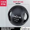 CanDo Molded Dual-Handle Medicine Ball for Strength Training, Core Workouts, Warmups, Cardio, and Plyometrics with Handles for Home and Clinic Use view 2