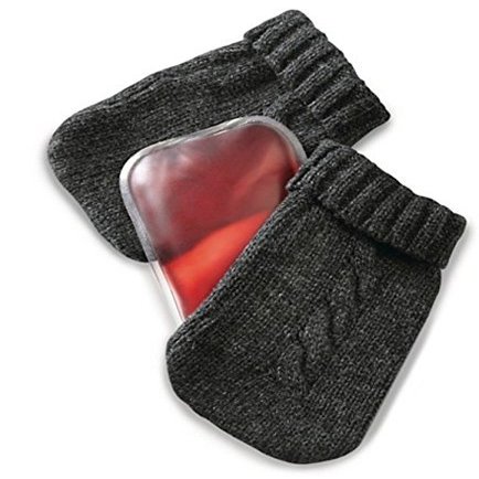 Cable-Knit Mitts Reuseable Hand Warmers with (2) Thermal Gel Packs