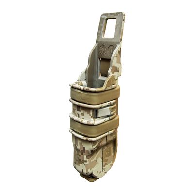 DLP Tactical Rigid Universal Pistol Magazine Pouch AOR1 Digital Desert - Fits Glock, 1911, Beretta, S&W - Polymer Mag Holder with Positive Retention - MOLLE & Belt Mount - Stackable Tactical Gear