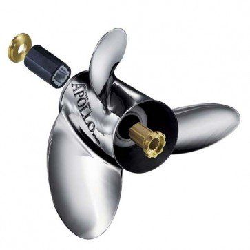 AMRM-993045-102.016 21 Pitch 14" Diameter 3 Blade Stainless Steel Propeller with 202 Hub Kit for Mercruiser Alpha One/Bravo One