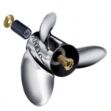 AMRM-993045-102.016 21 Pitch 14" Diameter 3 Blade Stainless Steel Propeller with 202 Hub Kit for Mercruiser Alpha One/Bravo One