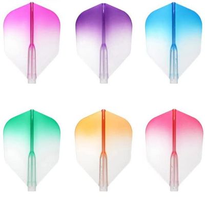 Cosmo Darts Fit Flight Air Clear Gradient Color Shape(3 Pack) (Orange)