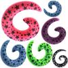 1/2 Inch gauges spiral ear plugs tunnels plugs silicone tunnels men women double flare single flare 12mm view 1