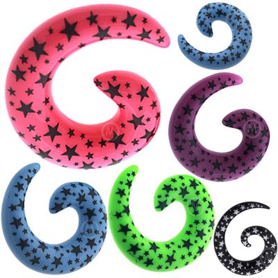 1/2 Inch gauges spiral ear plugs tunnels plugs silicone tunnels men women double flare single flare 12mm