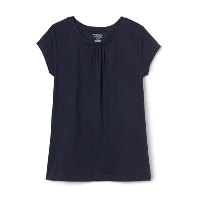 French Toast Girls Short Sleeve Crewneck T-Shirt Tee T Shirt, Navy, 14 US