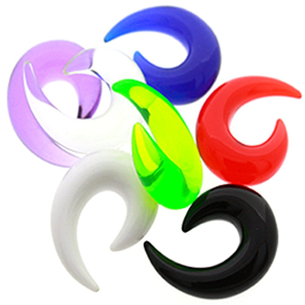 00 gauges 00g Spiral Ear Plugs Tunnels Plugs Silicone Tunnels Men Women Double Flare Single Flare 10mm