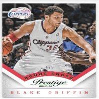 Blake Griffin 2013-14 Prestige Bonus Shots Green #4/5 Los Angeles Clippers Parallel Card #160