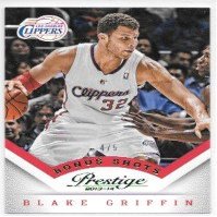 Blake Griffin 2013-14 Prestige Bonus Shots Green #4/5 Los Angeles Clippers Parallel Card #160