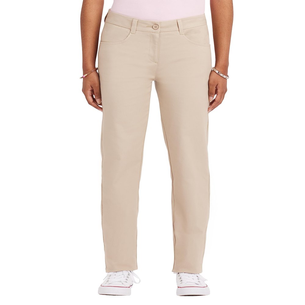 IZOD Junior's Uniform Stretch Twill Skinny Pant, Khaki, 11