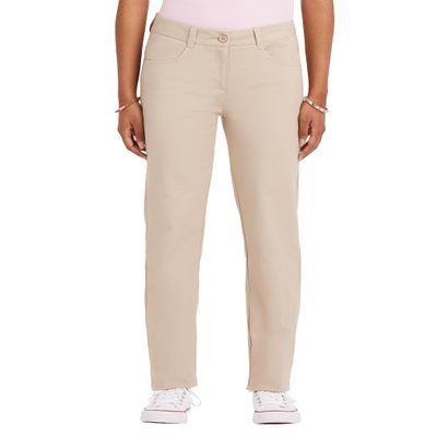 IZOD Junior's Uniform Stretch Twill Skinny Pant, Khaki, 7