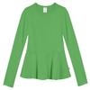 Elf Green Long Sleeve Peplum Tee for Girls by City Threads view 1