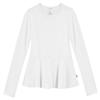 City Threads Big Girls' Cotton Long Sleeve Peplum Top Blouse Shirt for School, Parties or Play Perfect for Sensitive Skin and Sensory Friendly SPD, White, 12 view 1