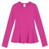 City Threads Big Girls' Cotton Long Sleeve Peplum Top Blouse Shirt for School, Parties or Play Perfect for Sensitive Skin and Sensory Friendly SPD, Hot Pink, 12 view 1