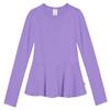 Long Sleeve Peplum Tee for Girls - 100% Cotton Baby Rib - City Threads USA view 1