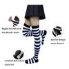 spomei Womens Thigh High Socks Striped Winter, Cotton Warm Over Knee Stockings Extra Long Leg Warmer for Cosplay & Goth LW-3 (Pastel/Multicolor) view 4