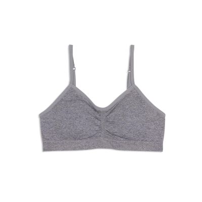 MaidenformGirlsSeamless Ruched Crop BraHeather GreySmall