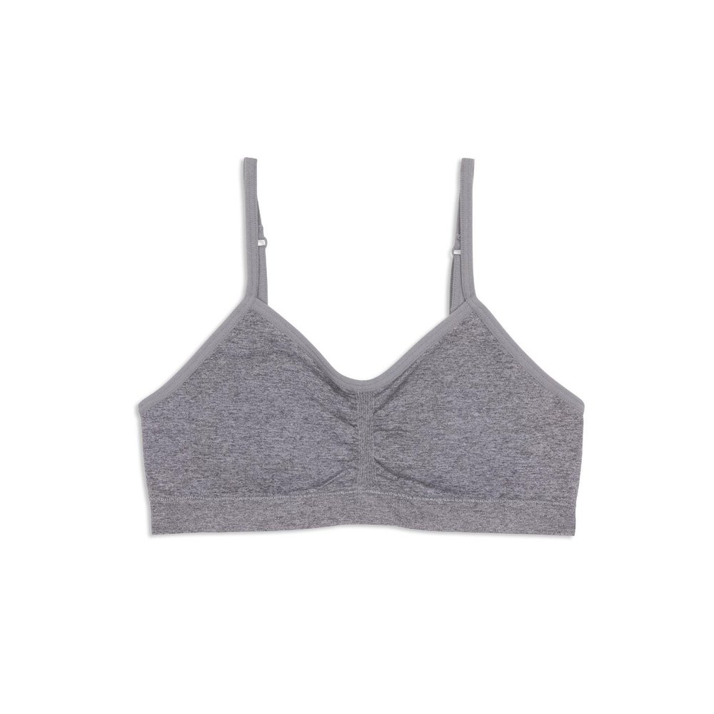MaidenformGirlsSeamless Ruched Crop BraHeather GreySmall