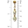 ACCALIA gold plated white Swarovski elements wave pearl clip on earrings view 3