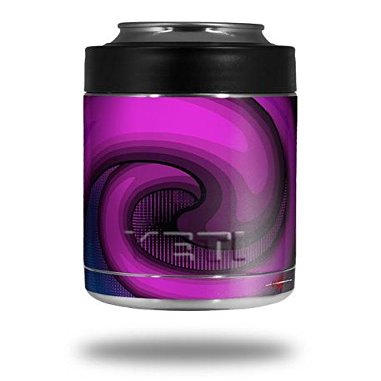 Alecias Swirl 01 Purple - Decal Style Skin Wrap fits Yeti Rambler Colster and RTIC Can (Cooler NOT Included)