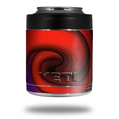 Alecias Swirl 01 Red - Decal Style Skin Wrap fits Yeti Rambler Colster and RTIC Can (Cooler NOT Included)