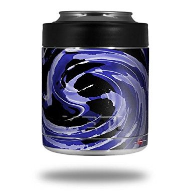 Alecias Swirl 02 Blue - Decal Style Skin Wrap fits Yeti Rambler Colster and RTIC Can (Cooler NOT Included)