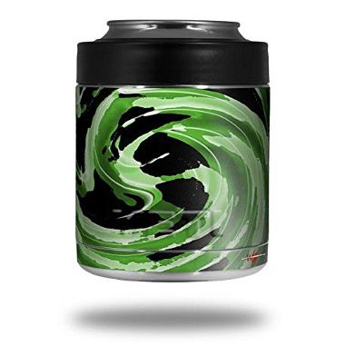 Alecias Swirl 02 Green - Decal Style Skin Wrap fits Yeti Rambler Colster and RTIC Can (Cooler NOT Included)