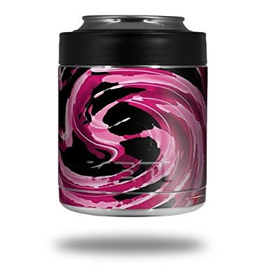 Alecias Swirl 02 Hot Pink - Decal Style Skin Wrap fits Yeti Rambler Colster and RTIC Can (Cooler NOT Included)