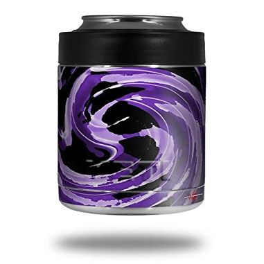 Alecias Swirl 02 Purple - Decal Style Skin Wrap fits Yeti Rambler Colster and RTIC Can (Cooler NOT Included)