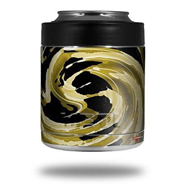 Alecias Swirl 02 Yellow - Decal Style Skin Wrap fits Yeti Rambler Colster and RTIC Can (Cooler NOT Included)