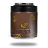 Anchors Away Chocolate Brown - Decal Style Skin Wrap fits Yeti Rambler Colster and RTIC Can (Cooler NOT Included) view 1