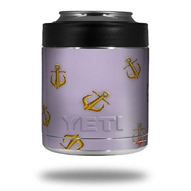 Anchors Away Lavender - Decal Style Skin Wrap fits Yeti Rambler Colster and RTIC Can (Cooler NOT Included)